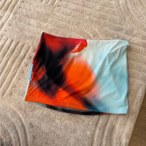 White fox mini skirt - size medium